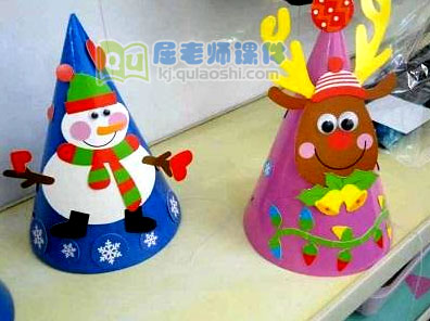 小班艺术手工教案《圣诞帽》图片4